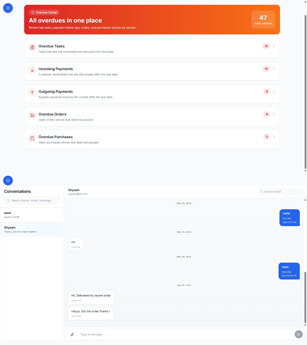 BOOM overdue center and conversations &mdash; overdue tasks and team messaging in one platform